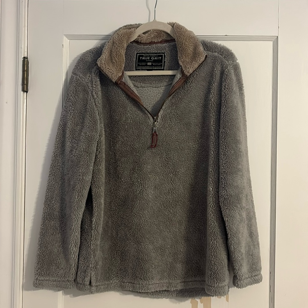 True grit grey fleece jacket